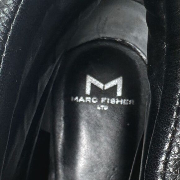 Marc Fisher LTD Nairy Leather Lace-Up Booties - Size 8 - Picture 6 of 9